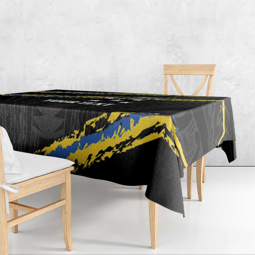 Kings Solomon Islands Football Custom Tablecloth Come On Solomons Polynesian Grunge Style