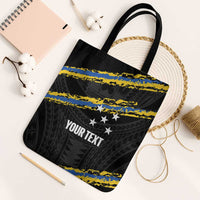 Kings Solomon Islands Football Custom Tote Bag Come On Solomons Polynesian Grunge Style LT14 Black Strap One Size Black - Polynesian Pride