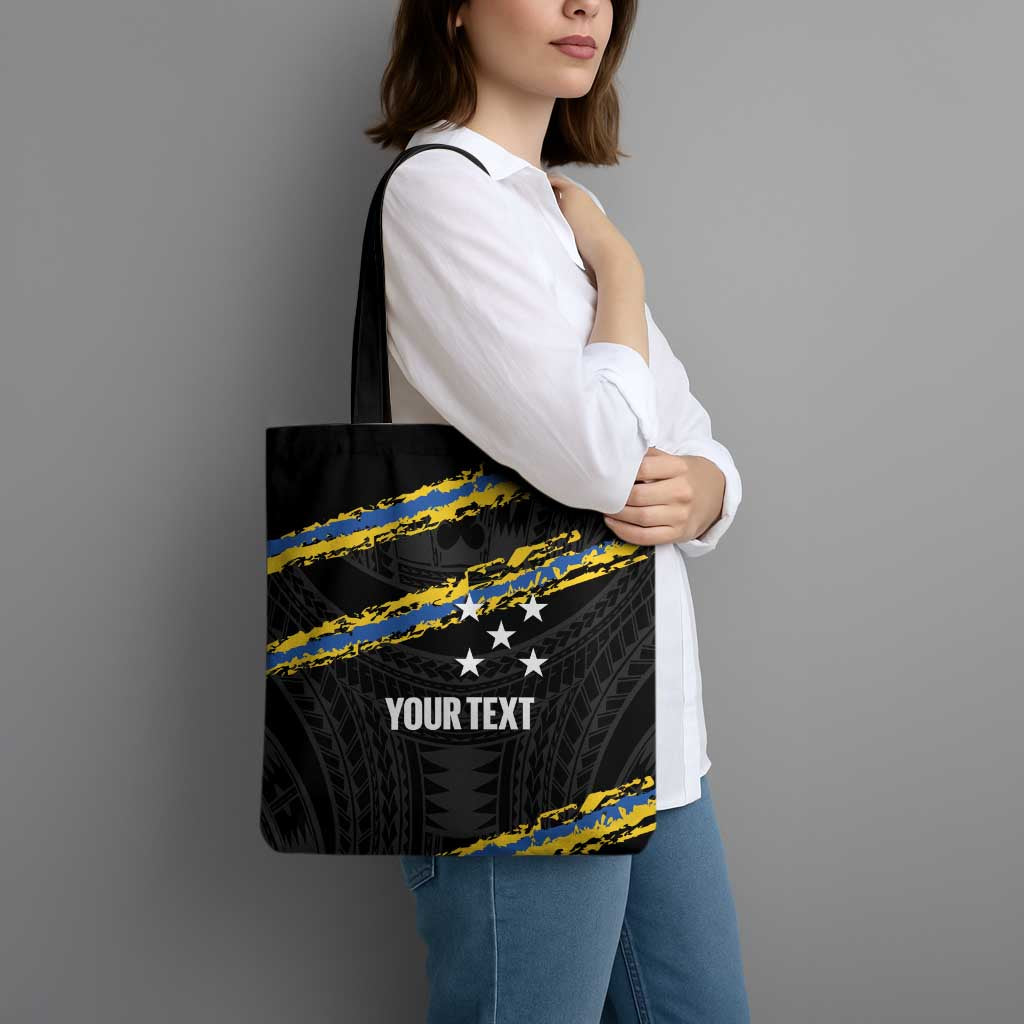 Kings Solomon Islands Football Custom Tote Bag Come On Solomons Polynesian Grunge Style LT14 - Polynesian Pride