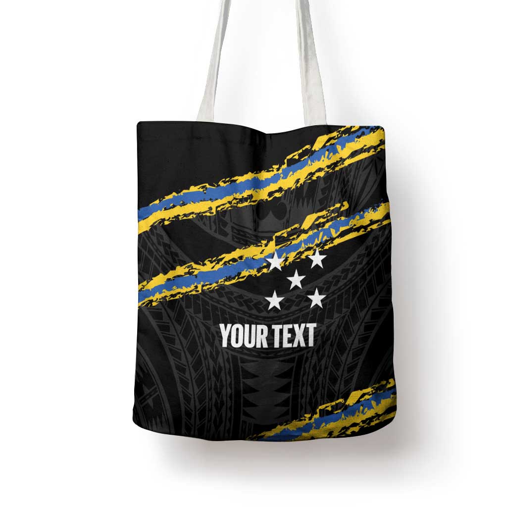 Kings Solomon Islands Football Custom Tote Bag Come On Solomons Polynesian Grunge Style LT14 - Polynesian Pride