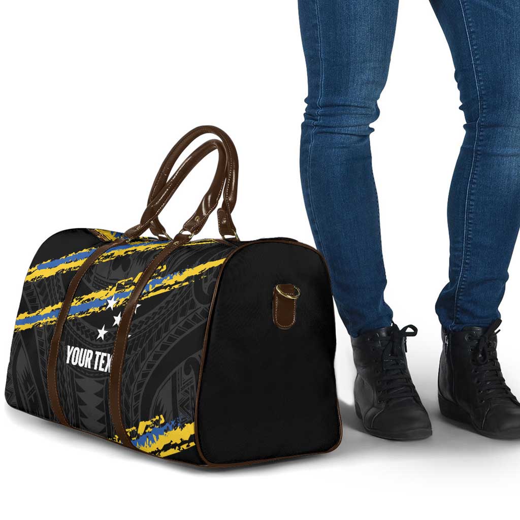 Kings Solomon Islands Football Custom Travel Bag Come On Solomons Polynesian Grunge Style