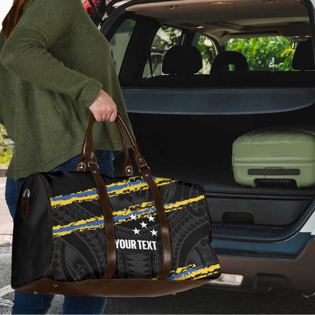 Kings Solomon Islands Football Custom Travel Bag Come On Solomons Polynesian Grunge Style