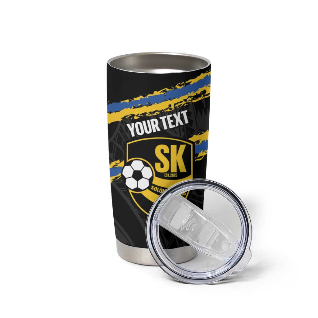 Kings Solomon Islands Football Custom Tumbler Cup Come On Solomons Polynesian Grunge Style LT14 - Polynesian Pride