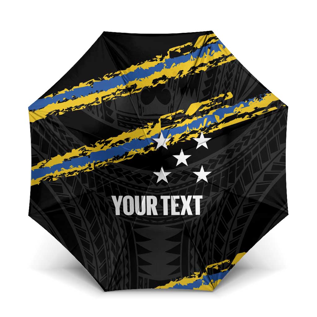 Kings Solomon Islands Football Custom Umbrella Come On Solomons Polynesian Grunge Style