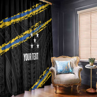 Kings Solomon Islands Football Custom Window Curtain Come On Solomons Polynesian Grunge Style LT14 - Polynesian Pride