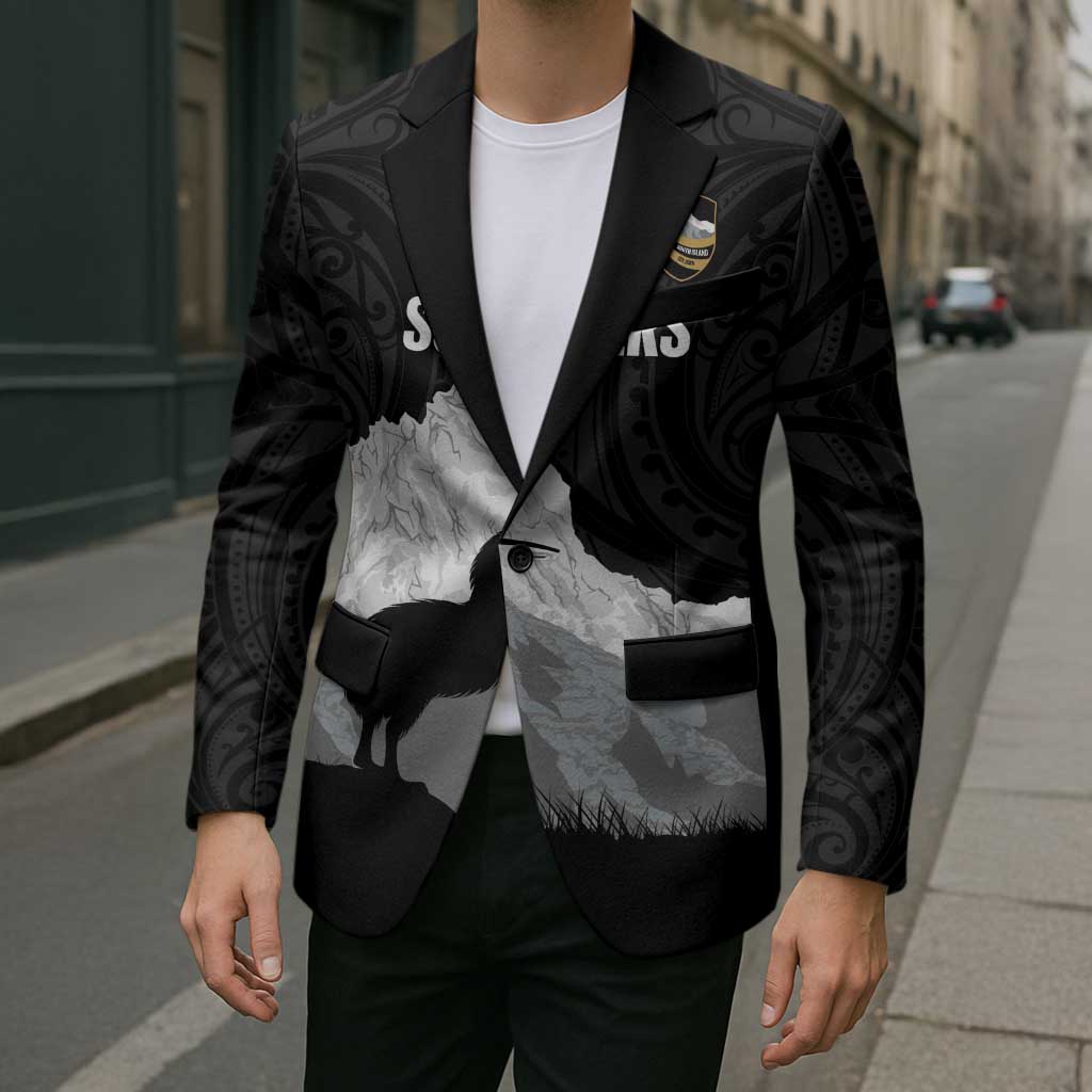 New Zealand South Island Football Custom Blazer Aoraki Mount Cook With Kiwi Maori Pattern LT14 - Polynesian Pride
