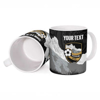 New Zealand South Island Football Custom Ceramic Mug Aoraki Mount Cook With Kiwi Maori Pattern LT14 - Polynesian Pride