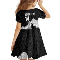 New Zealand South Island Football Custom Family Matching Mermaid Dress and Hawaiian Shirt Aoraki Mount Cook With Kiwi Maori Pattern