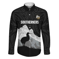 New Zealand South Island Football Custom Family Matching Off The Shoulder Long Sleeve Dress and Hawaiian Shirt Aoraki Mount Cook With Kiwi Maori Pattern