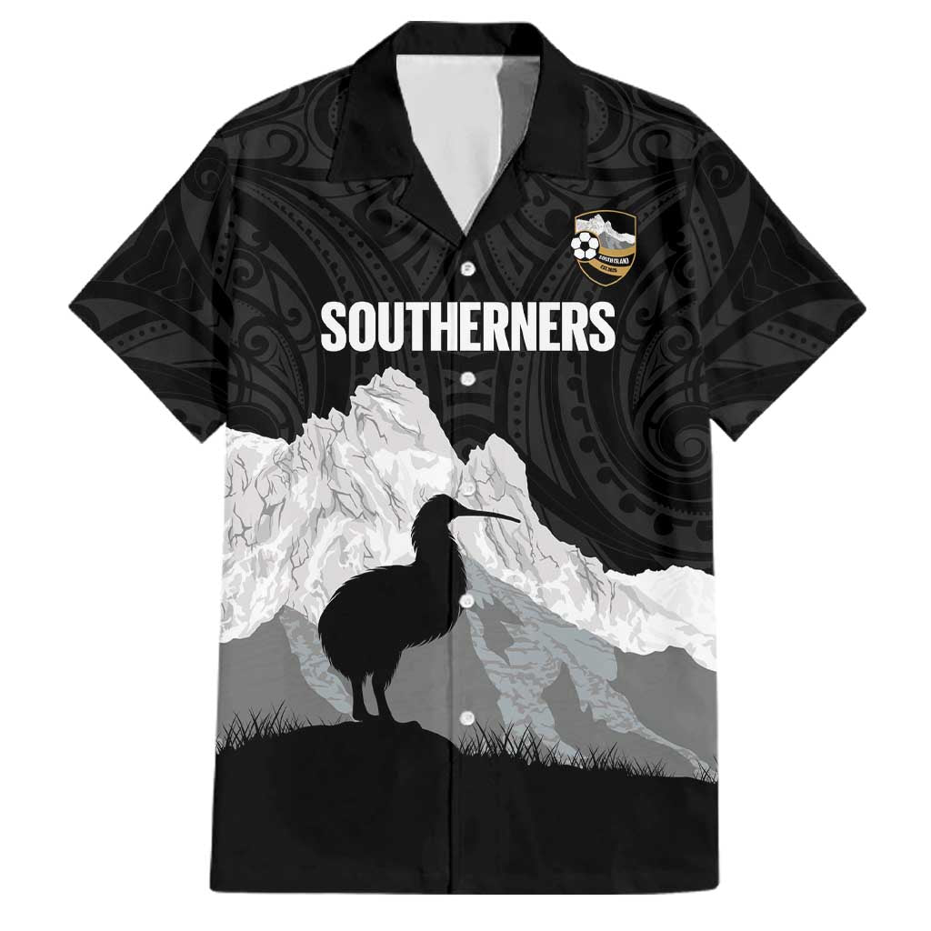 New Zealand South Island Football Custom Family Matching Puletasi and Hawaiian Shirt Aoraki Mount Cook With Kiwi Maori Pattern