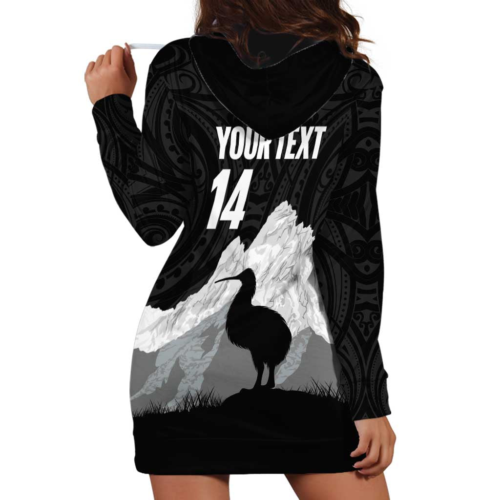 New Zealand South Island Football Custom Hoodie Dress Aoraki Mount Cook With Kiwi Maori Pattern