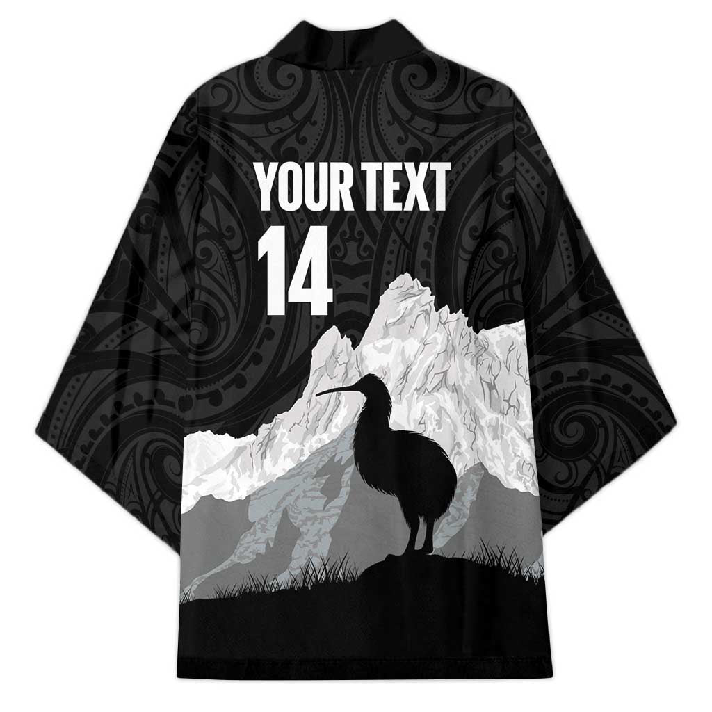New Zealand South Island Football Custom Kimono Aoraki Mount Cook With Kiwi Maori Pattern