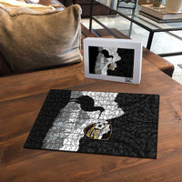 New Zealand South Island Football Custom Puzzle Aoraki Mount Cook With Kiwi Maori Pattern LT14 - Polynesian Pride