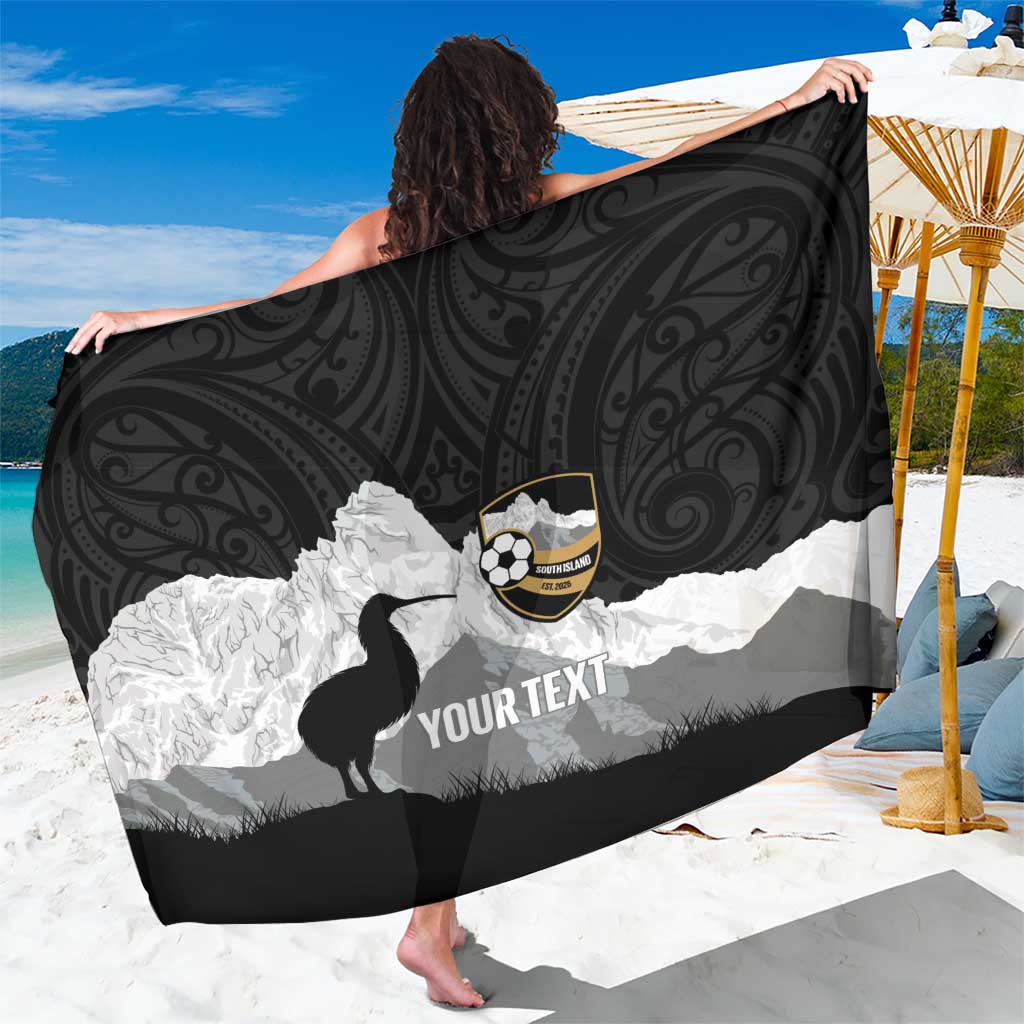 New Zealand South Island Football Custom Sarong Aoraki Mount Cook With Kiwi Maori Pattern