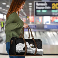 New Zealand South Island Football Custom Travel Bag Aoraki Mount Cook With Kiwi Maori Pattern