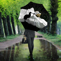 New Zealand South Island Football Custom Umbrella Aoraki Mount Cook With Kiwi Maori Pattern