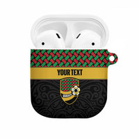 Vanuatu Football Custom AirPods Case Go Chiefs Basket-weave Pattern LT14 Black - Polynesian Pride