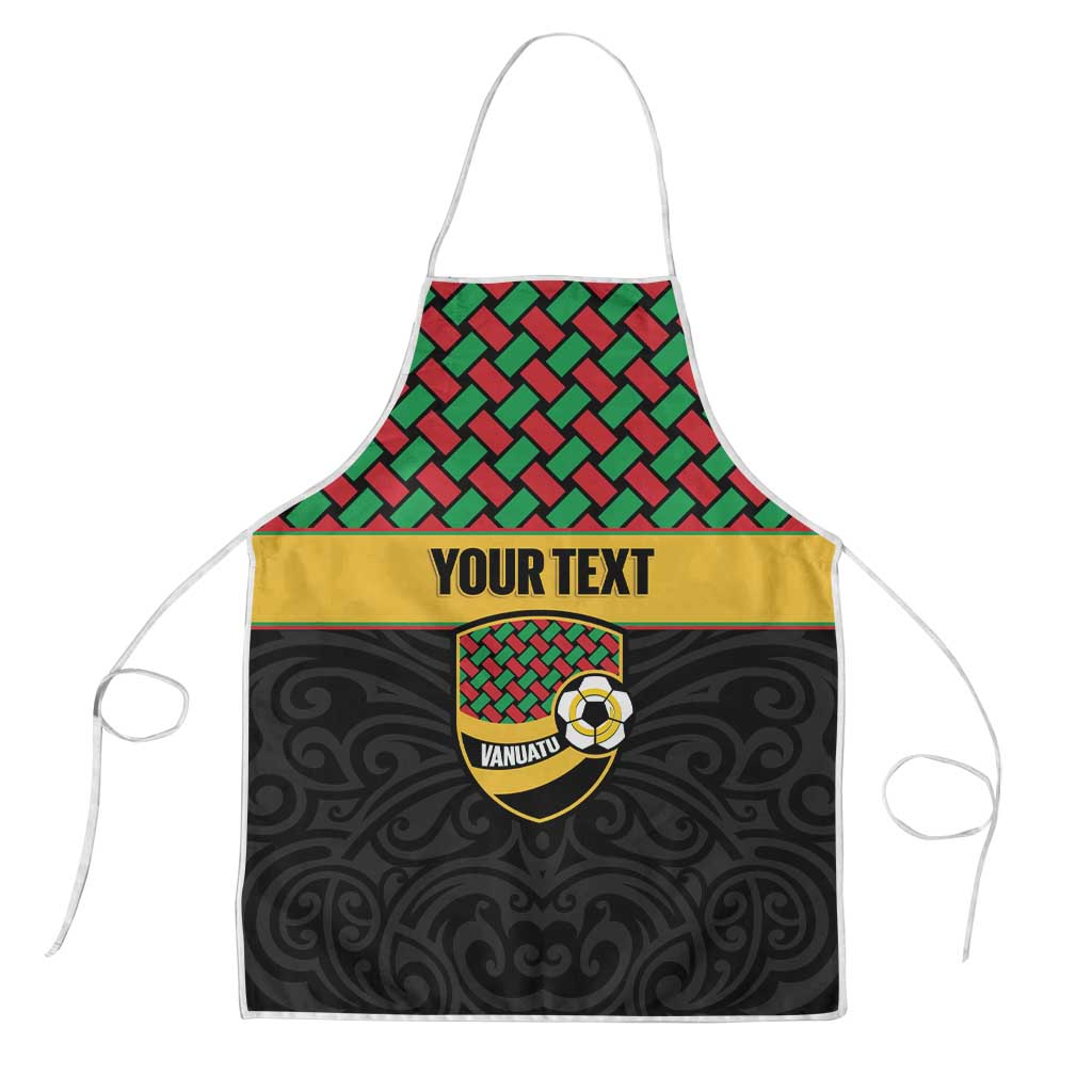 Vanuatu Football Custom Apron Go Chiefs Basket-weave Pattern LT14 Black - Polynesian Pride