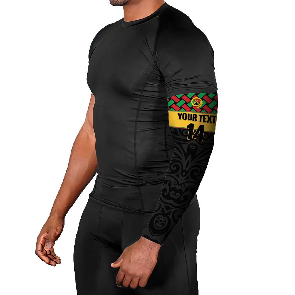Vanuatu Football Custom Arm Sleeves Go Chiefs Basket-weave Pattern LT14 - Polynesian Pride
