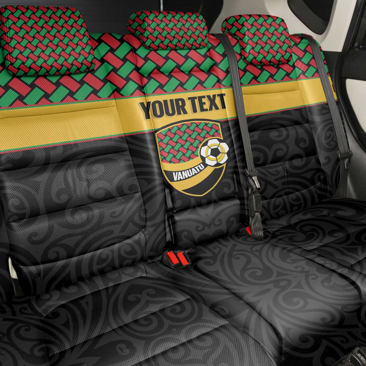 Vanuatu Football Custom Back Car Seat Cover Go Chiefs Basket-weave Pattern LT14 - Polynesian Pride