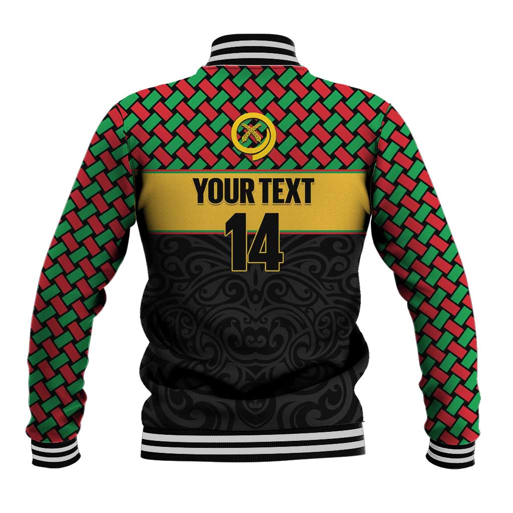 Vanuatu Football Custom Baseball Jacket Go Chiefs Basket-weave Pattern LT14 - Polynesian Pride