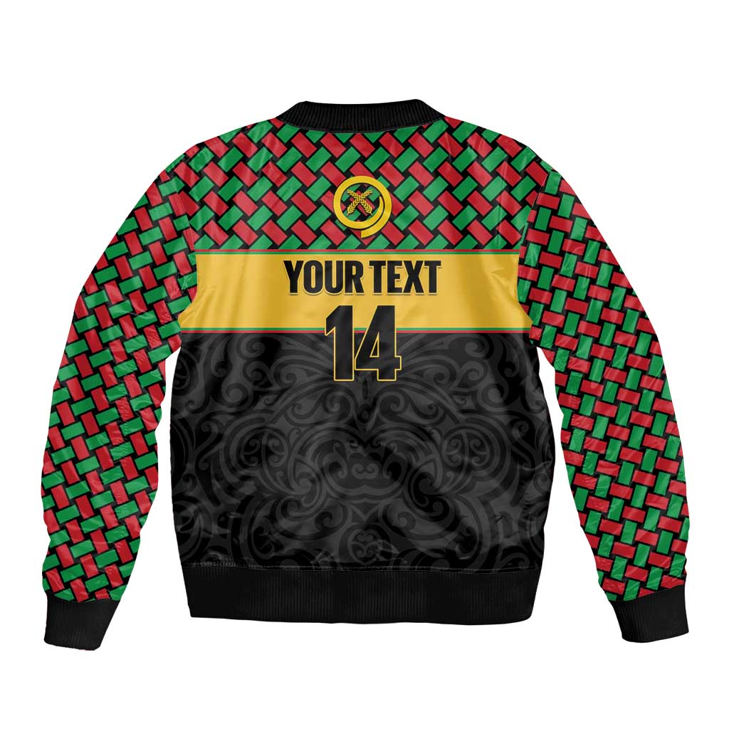 Vanuatu Football Custom Bomber Jacket Go Chiefs Basket-weave Pattern