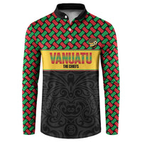 Vanuatu Football Custom Button Sweatshirt Go Chiefs Basket-weave Pattern