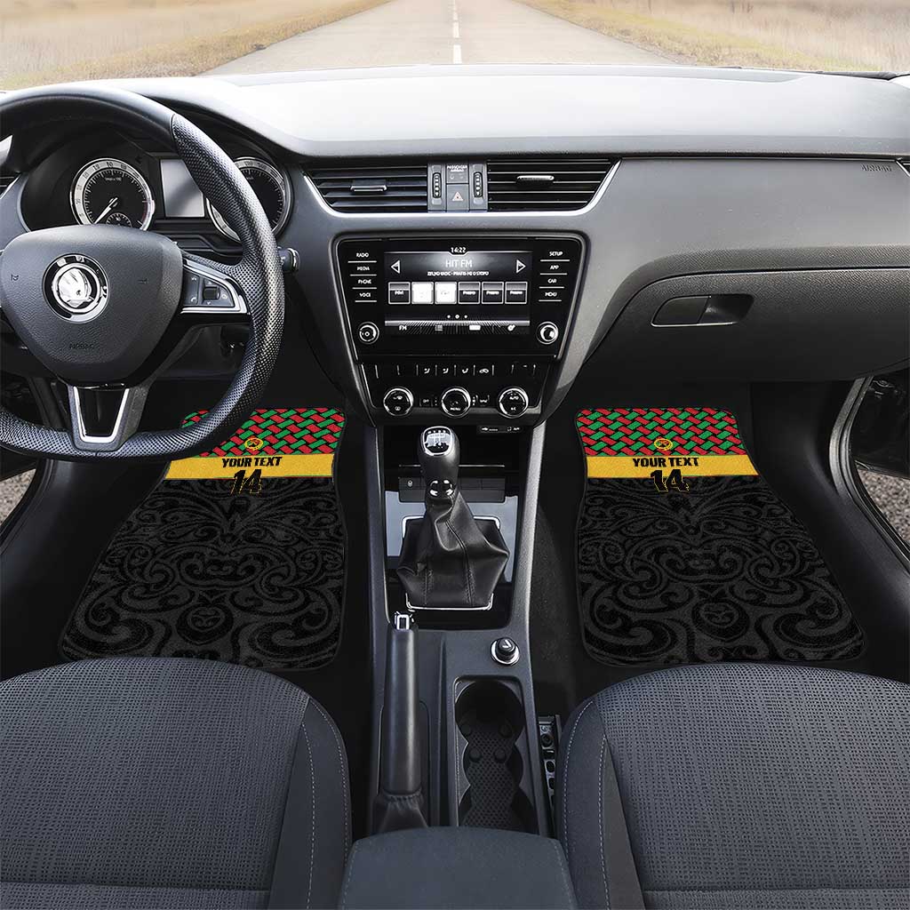 Vanuatu Football Custom Car Mats Go Chiefs Basket-weave Pattern LT14 Set 2pcs - Front Black - Polynesian Pride