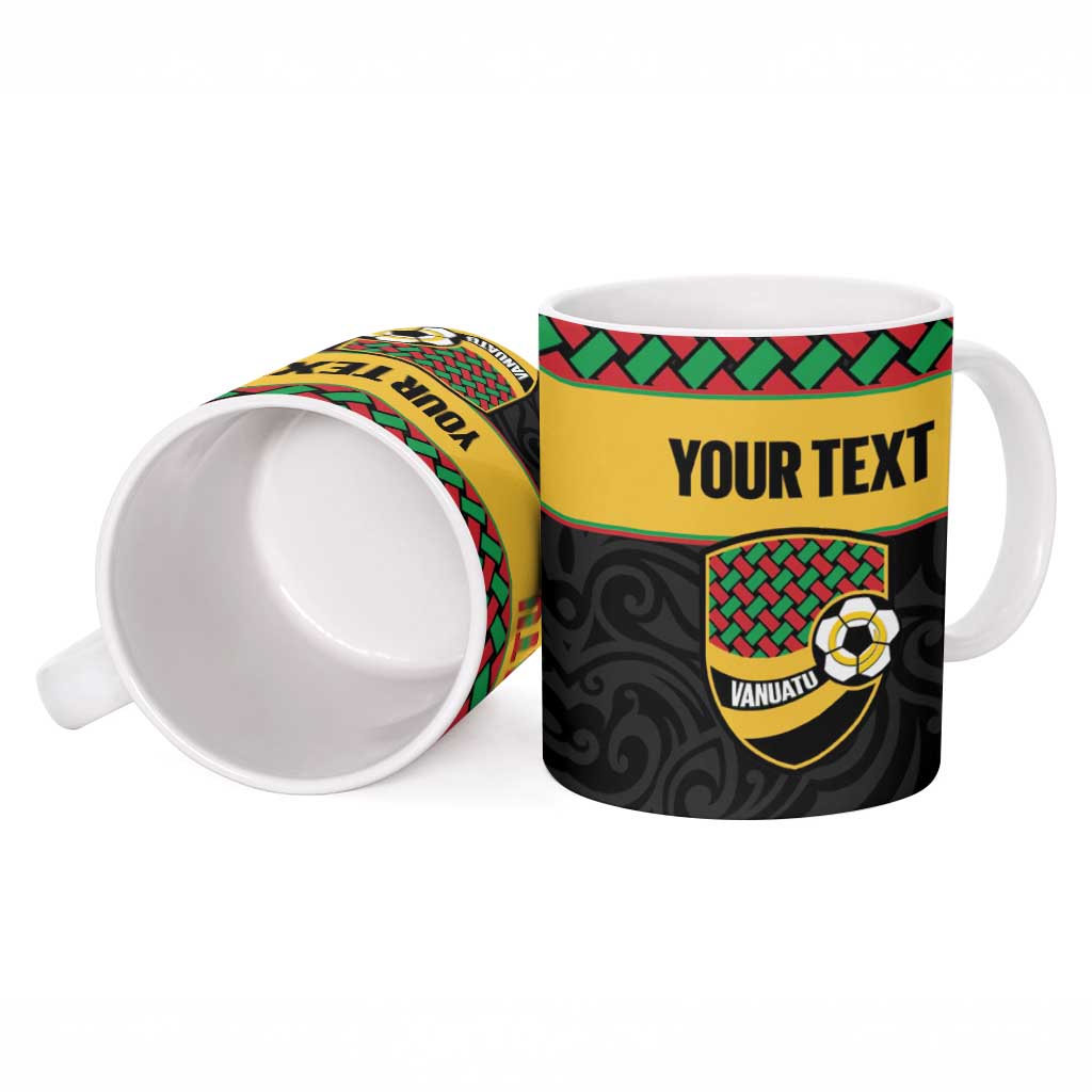 Vanuatu Football Custom Ceramic Mug Go Chiefs Basket-weave Pattern LT14 - Polynesian Pride