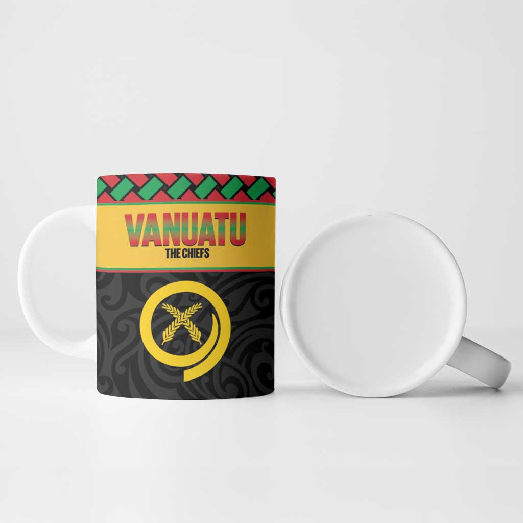 Vanuatu Football Custom Ceramic Mug Go Chiefs Basket-weave Pattern LT14 - Polynesian Pride