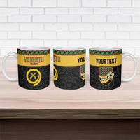 Vanuatu Football Custom Ceramic Mug Go Chiefs Basket-weave Pattern LT14 - Polynesian Pride