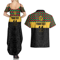 Vanuatu Football Custom Couples Matching Summer Maxi Dress and Hawaiian Shirt Go Chiefs Basket-weave Pattern