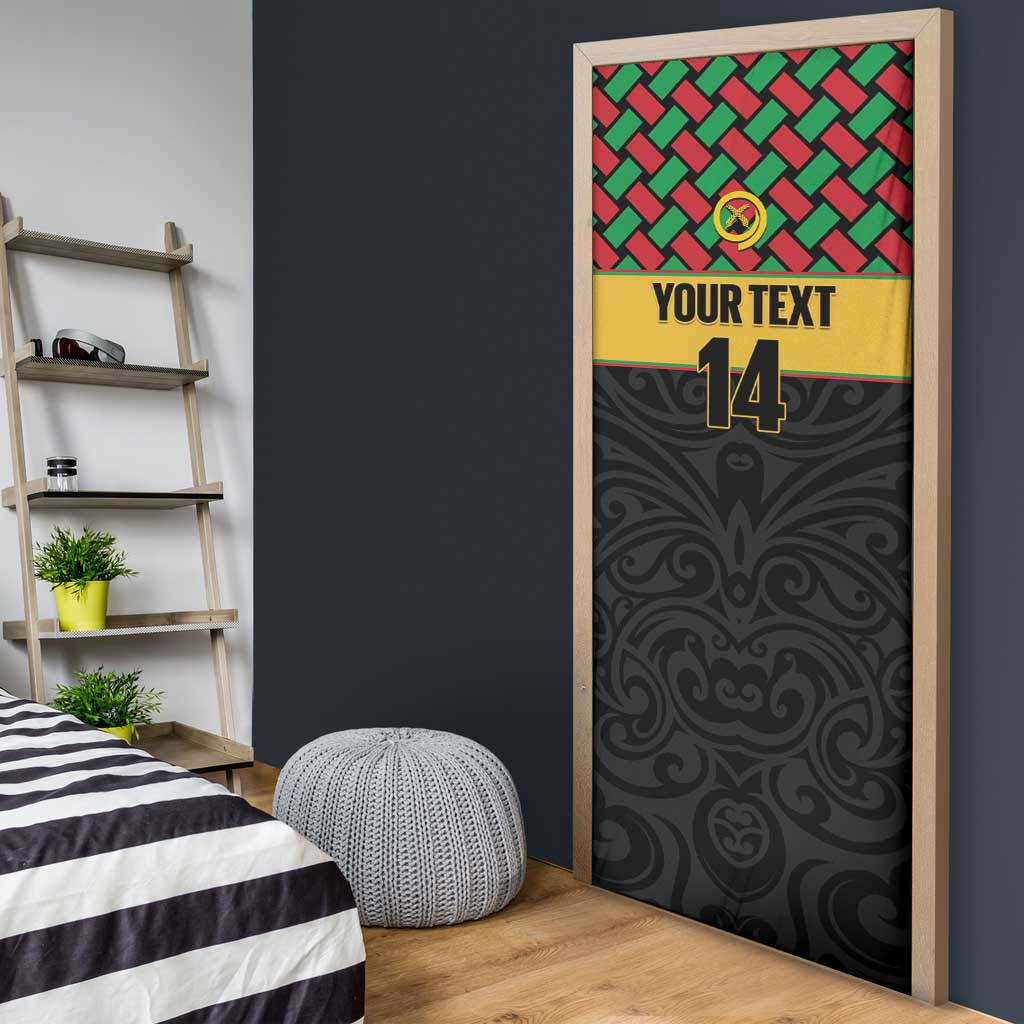 Vanuatu Football Custom Door Cover Go Chiefs Basket-weave Pattern LT14 - Polynesian Pride