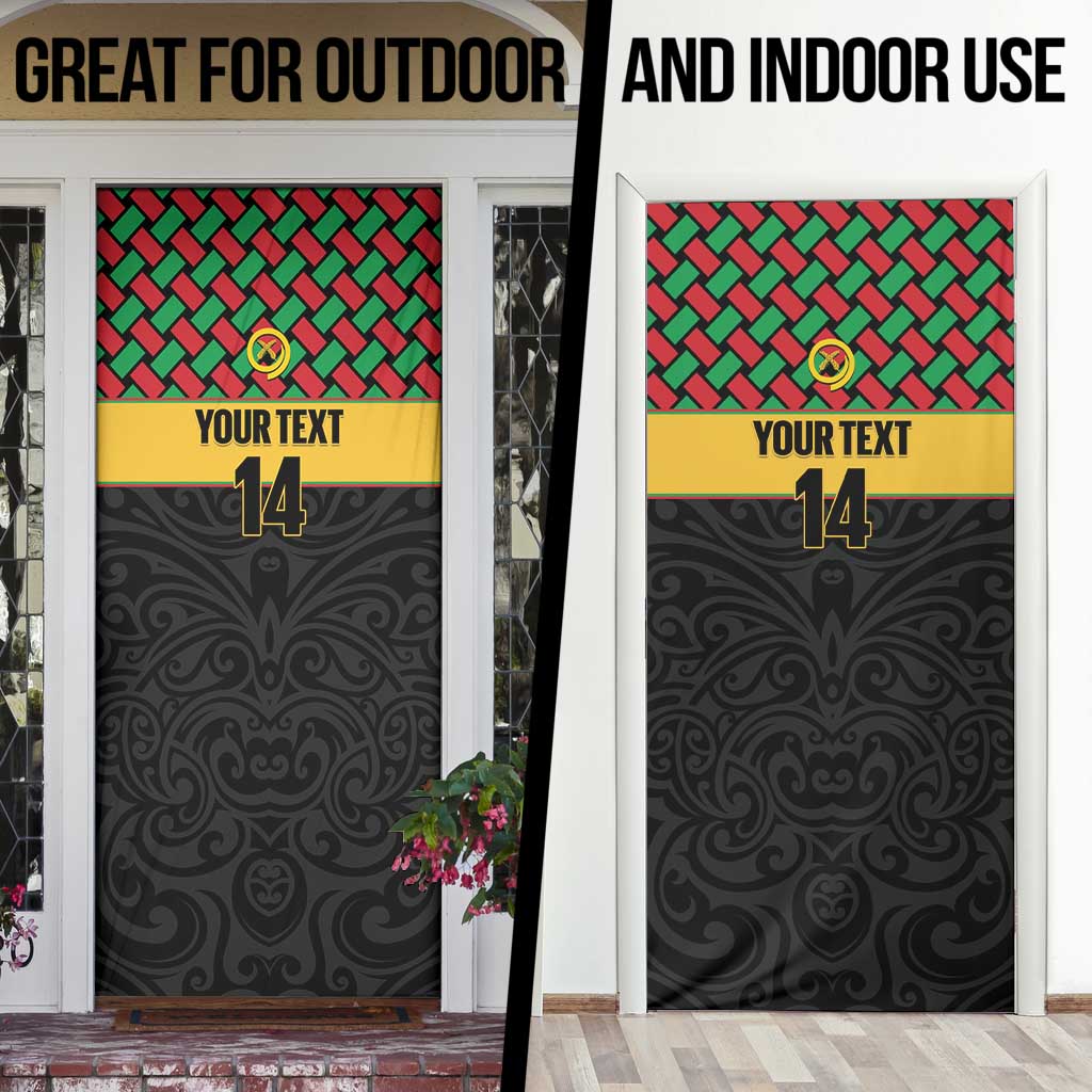 Vanuatu Football Custom Door Cover Go Chiefs Basket-weave Pattern LT14 - Polynesian Pride