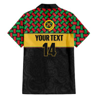 Vanuatu Football Custom Family Matching Mermaid Dress and Hawaiian Shirt Go Chiefs Basket-weave Pattern
