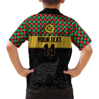 Vanuatu Football Custom Family Matching Summer Maxi Dress and Hawaiian Shirt Go Chiefs Basket-weave Pattern