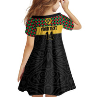 Vanuatu Football Custom Family Matching Summer Maxi Dress and Hawaiian Shirt Go Chiefs Basket-weave Pattern