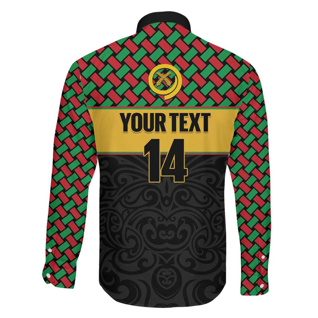 Vanuatu Football Custom Family Matching Summer Maxi Dress and Hawaiian Shirt Go Chiefs Basket-weave Pattern