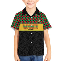 Vanuatu Football Custom Family Matching Summer Maxi Dress and Hawaiian Shirt Go Chiefs Basket-weave Pattern