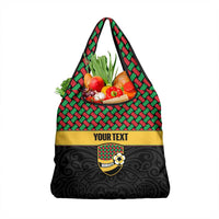 Vanuatu Football Custom Grocery Bag Go Chiefs Basket-weave Pattern LT14 1-pack One Size Black - Polynesian Pride