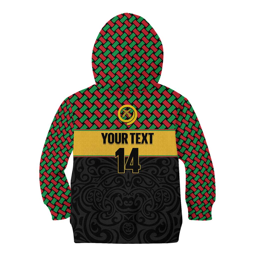 Vanuatu Football Custom Kid Hoodie Go Chiefs Basket-weave Pattern LT14 - Polynesian Pride