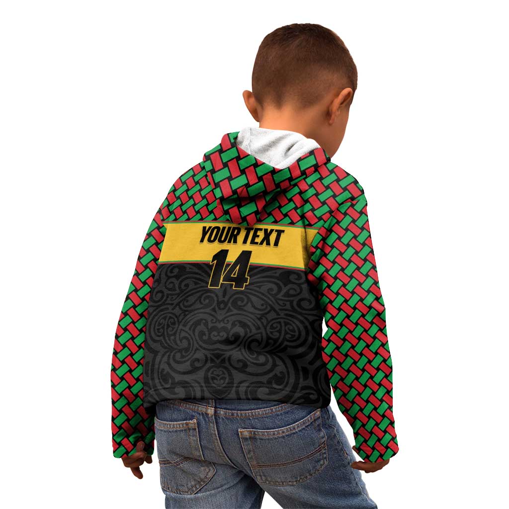 Vanuatu Football Custom Kid Hoodie Go Chiefs Basket-weave Pattern LT14 - Polynesian Pride