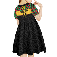 Vanuatu Football Custom Kid Short Sleeve Dress Go Chiefs Basket-weave Pattern LT14 - Polynesian Pride