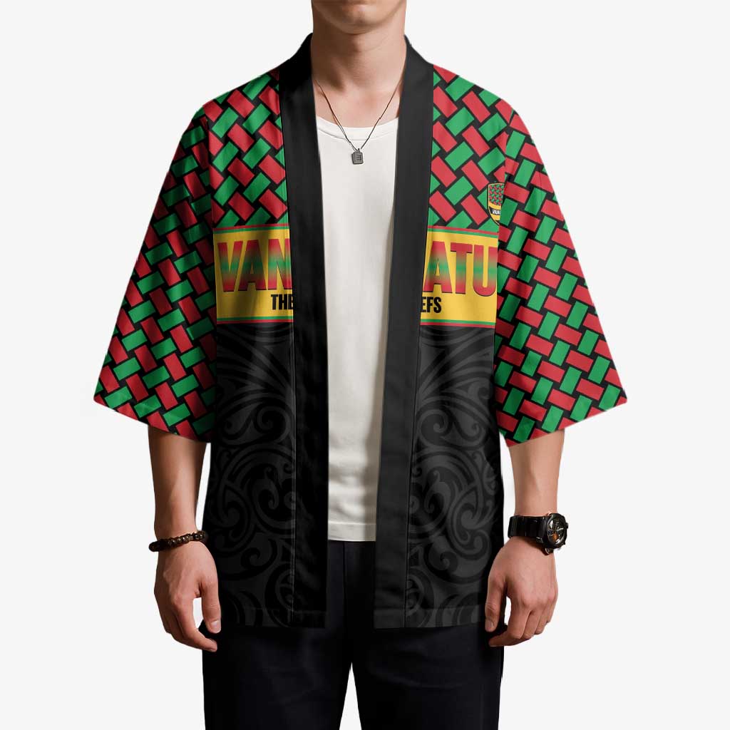 Vanuatu Football Custom Kimono Go Chiefs Basket-weave Pattern LT14 - Polynesian Pride
