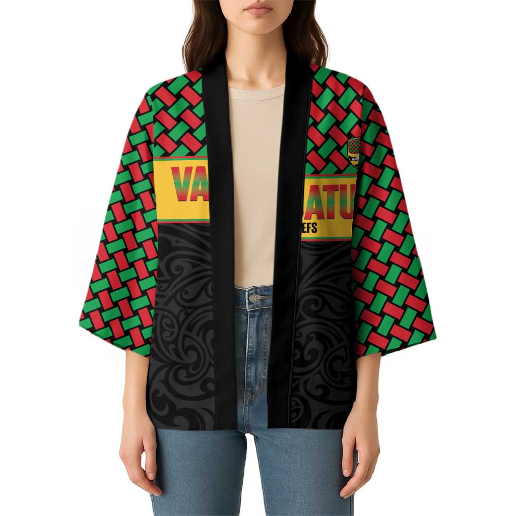 Vanuatu Football Custom Kimono Go Chiefs Basket-weave Pattern LT14 - Polynesian Pride