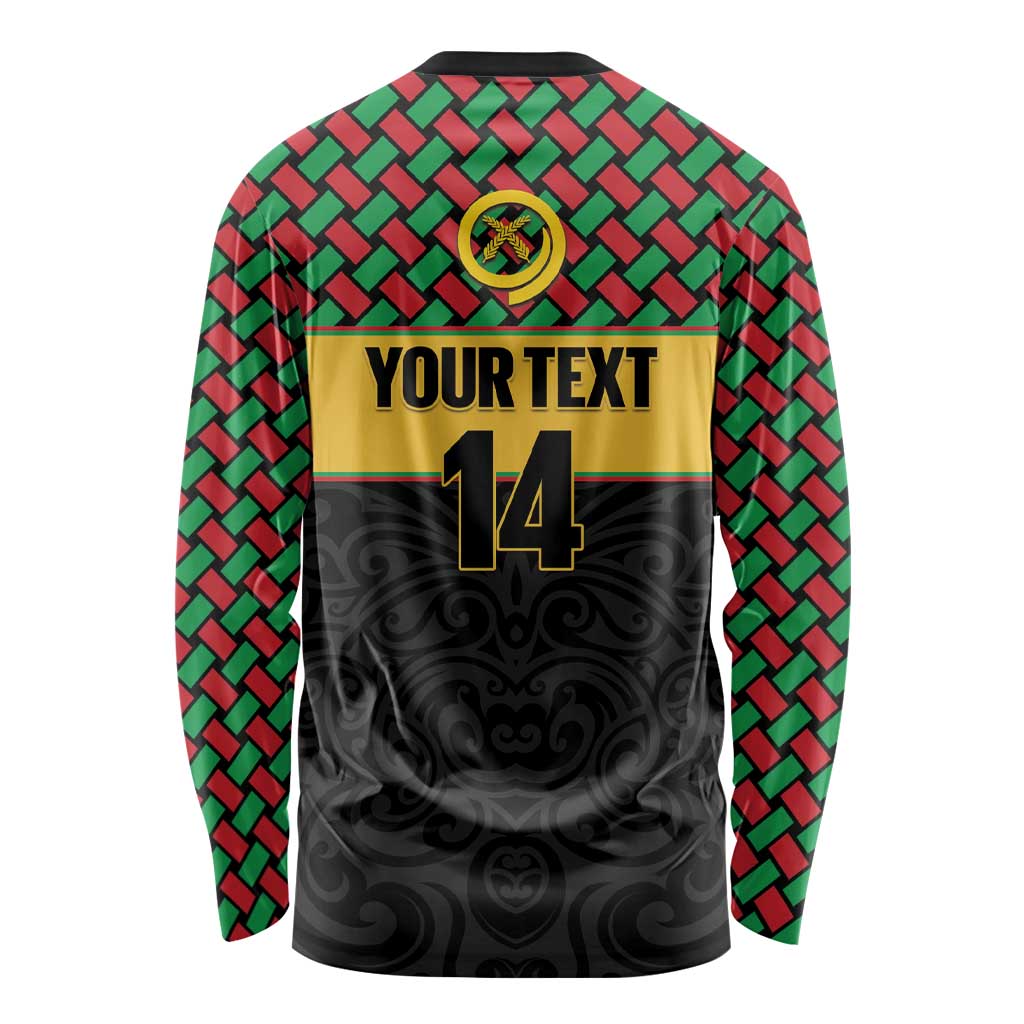 Vanuatu Football Custom Long Sleeve Shirt Go Chiefs Basket-weave Pattern LT14 - Polynesian Pride