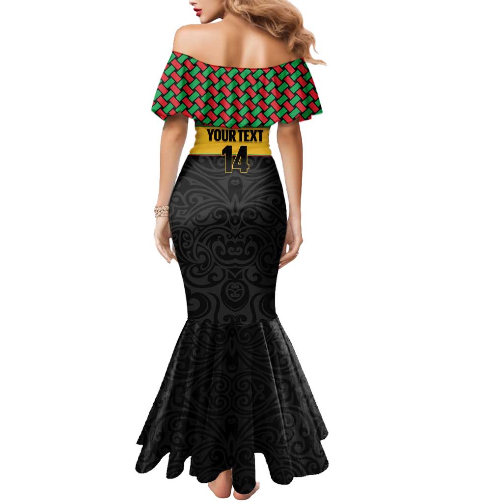 Vanuatu Football Custom Mermaid Dress Go Chiefs Basket-weave Pattern LT14 - Polynesian Pride