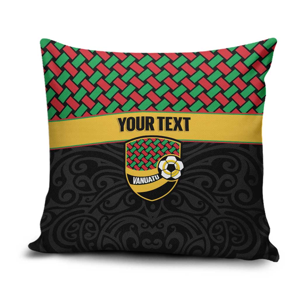 Vanuatu Football Custom Pillow Cover Go Chiefs Basket-weave Pattern LT14 Black - Polynesian Pride