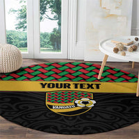 Vanuatu Football Custom Round Carpet Go Chiefs Basket-weave Pattern LT14 - Polynesian Pride