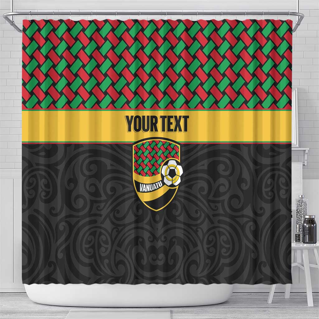 Vanuatu Football Custom Shower Curtain Go Chiefs Basket-weave Pattern LT14 - Polynesian Pride